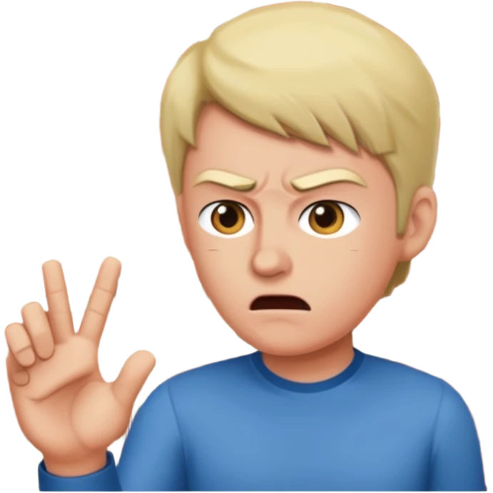 Someone arguing at a brick wall emoji