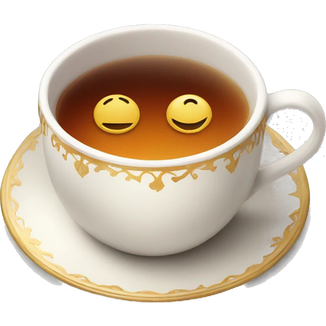 Tea in luxury cup  emoji