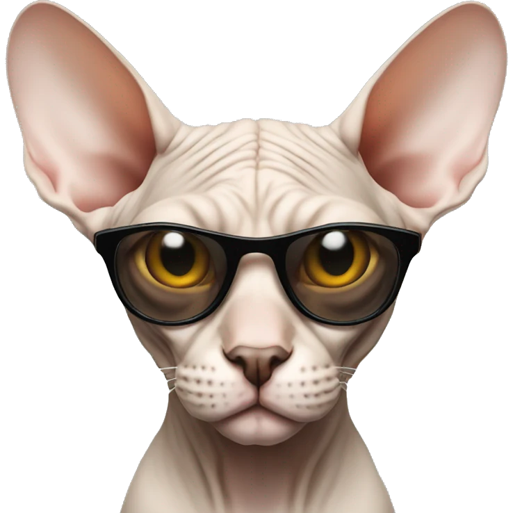 Sphynx with sunglasses emoji