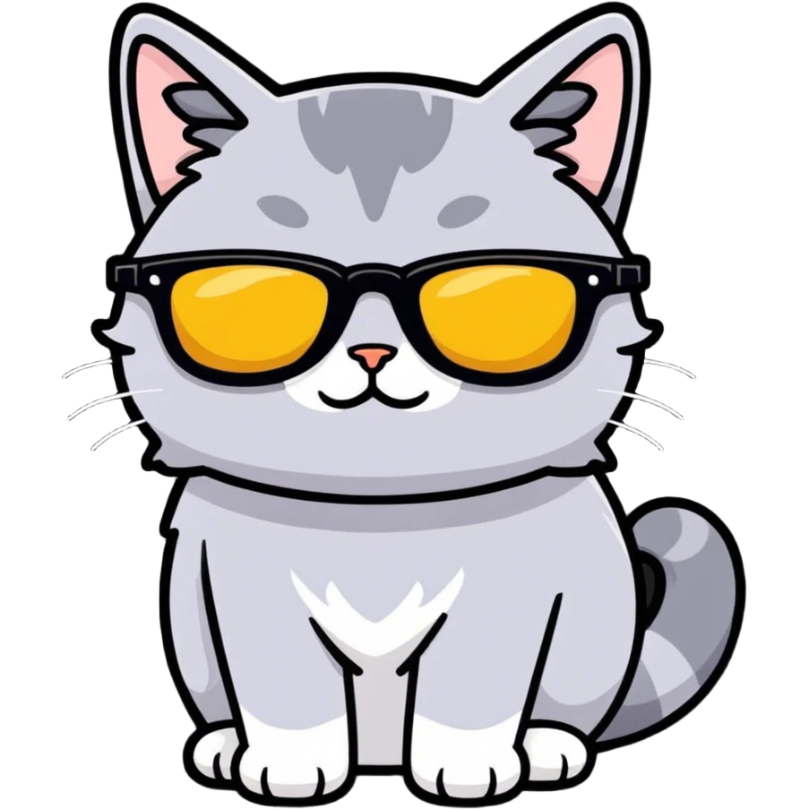 Cat with sunglasses emoji