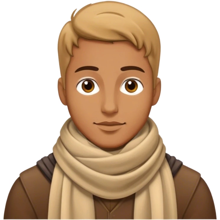 Dad wearing a scarf emoji