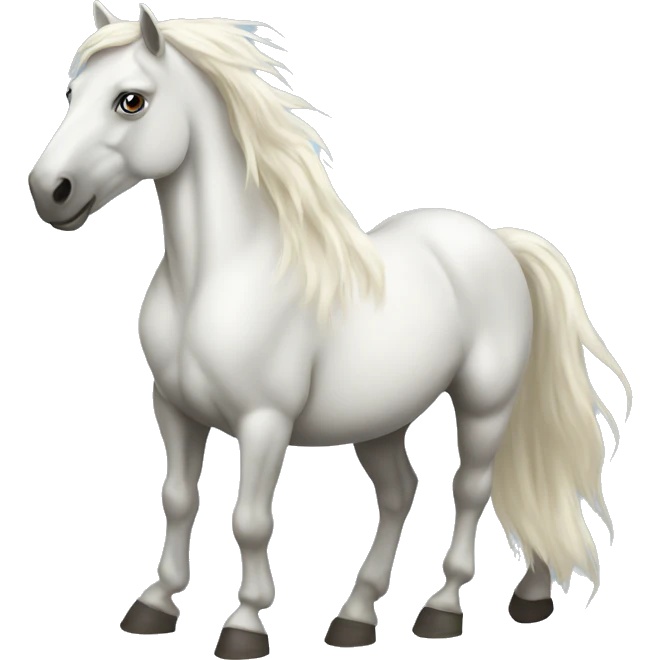 wite horse on the wind emoji