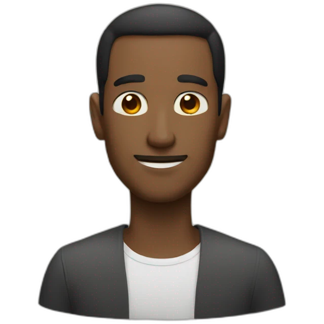 man with tall neck emoji
