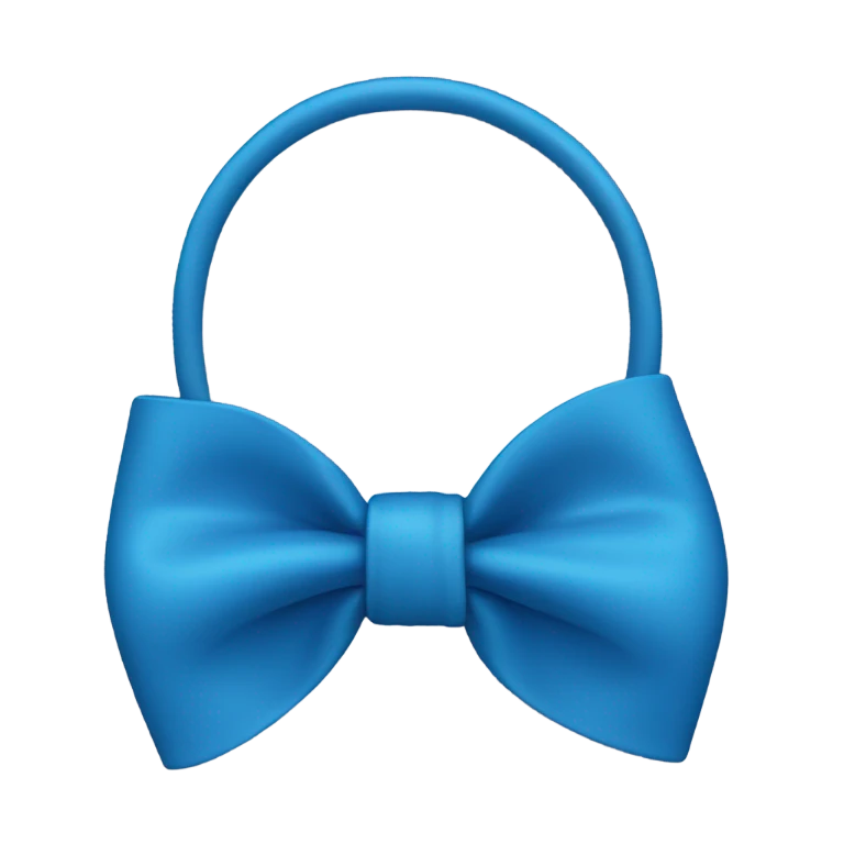 blue bow emoji