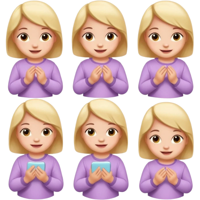 Baby Girl, Different Poses, different outfit emoji