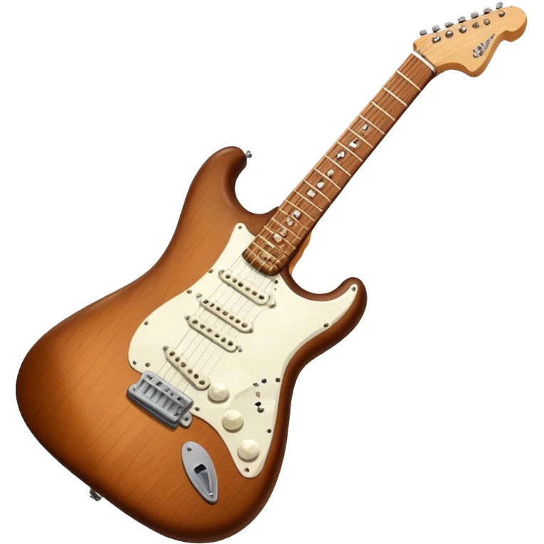 electric guitar strat brown and white squire emoji
