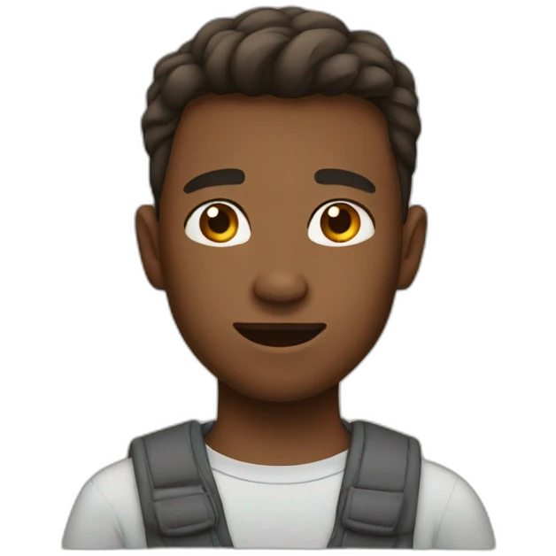 Brawn boy with stregth hear emoji