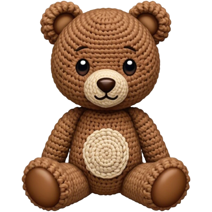 crocheted teddy bear emoji