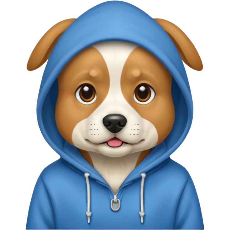 Dog wearing a hoodie  emoji