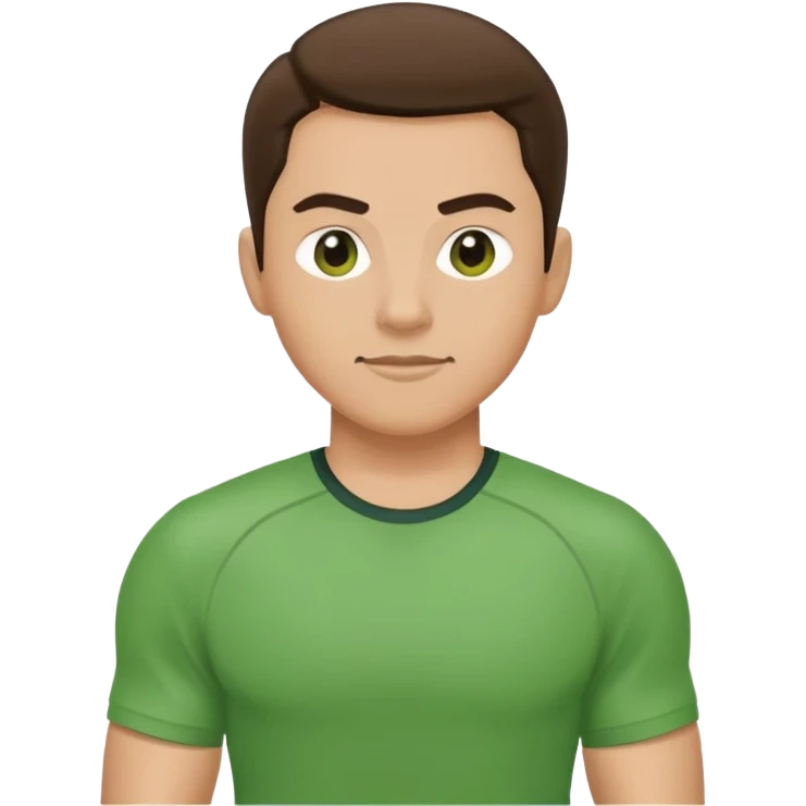 gym teacher wearing a green shirt emoji