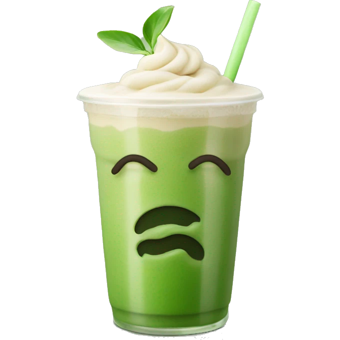Matcha iced Latte  emoji