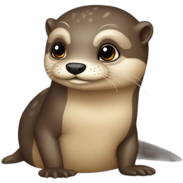 Loutre sur tortu emoji