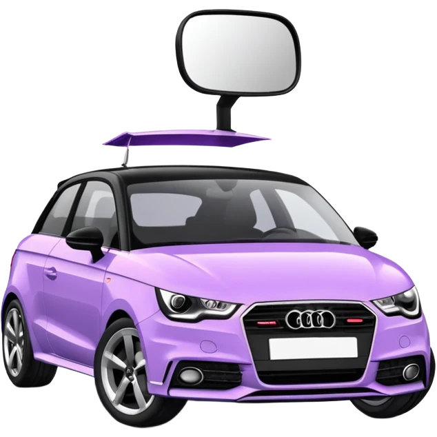 Lavander Audi a1 Black roof and mirror emoji