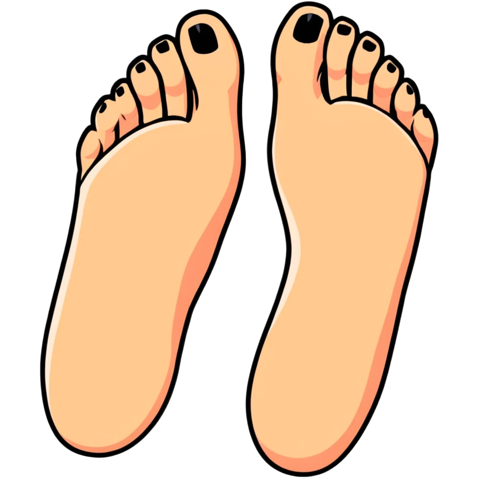 toes wide spread emoji