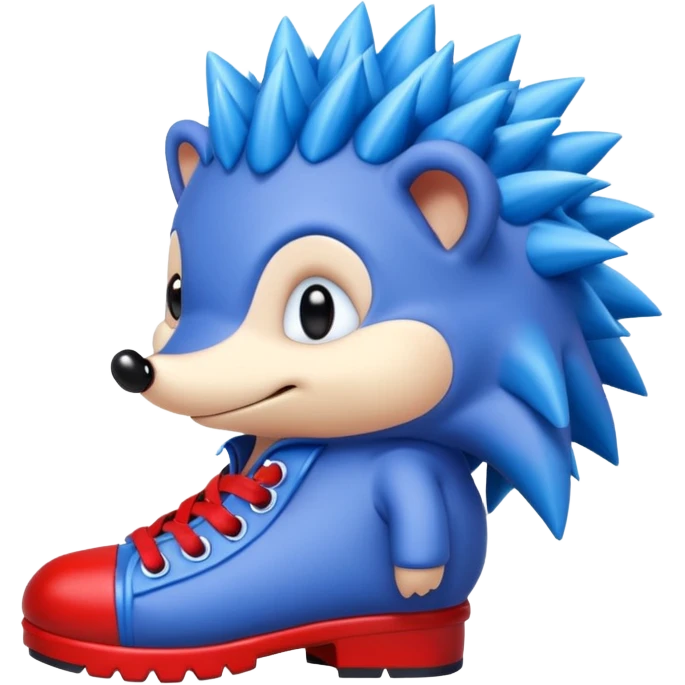 Blue hedgehog with red shoes emoji