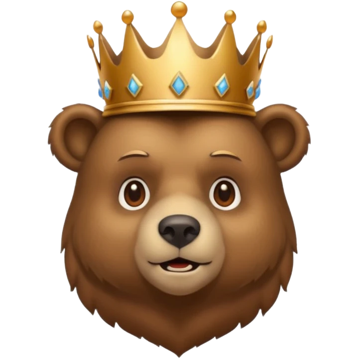Bear with bronze crown — strong and gentle emoji