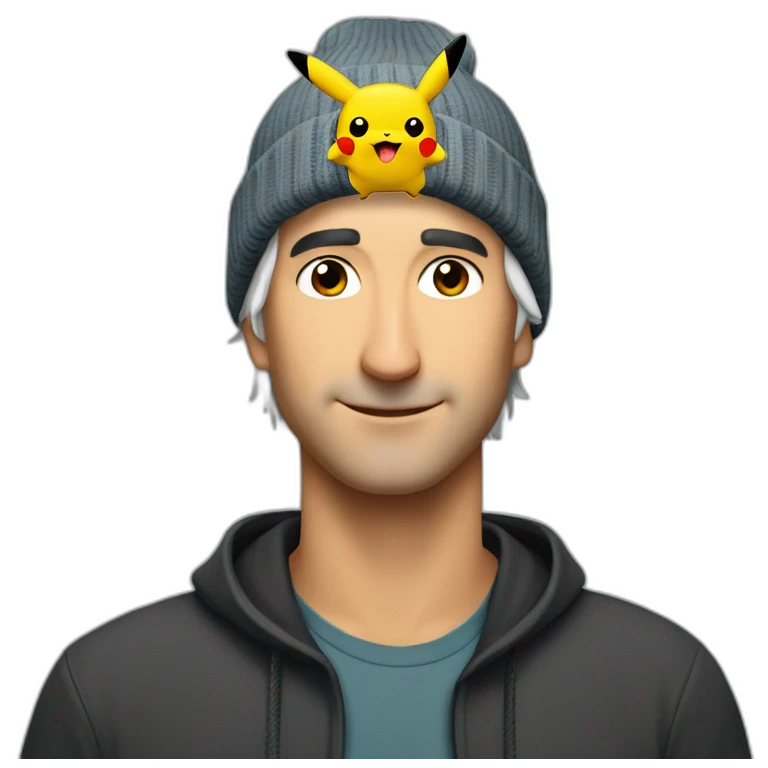 Craig Federighi with pikachu beanie emoji