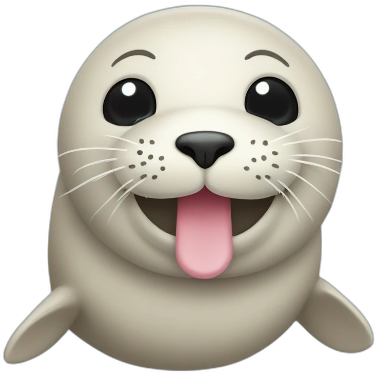 happy seal with baugette emoji