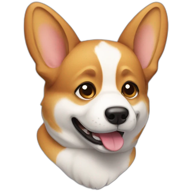 corgy with one bent ear emoji
