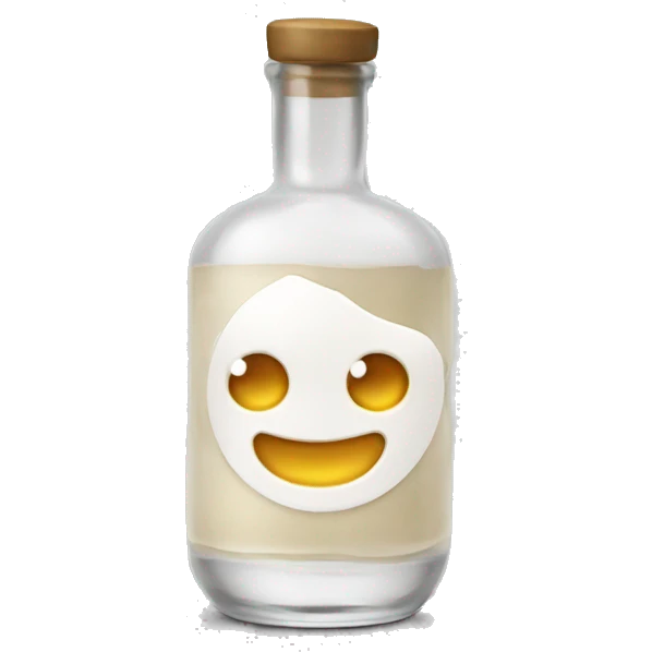Vodka bottle with pelmeni emoji