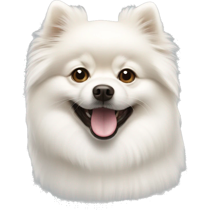 White Pomeranian spitz  emoji