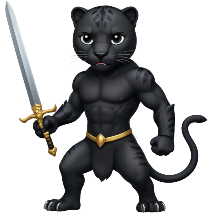 Panther with sword  emoji