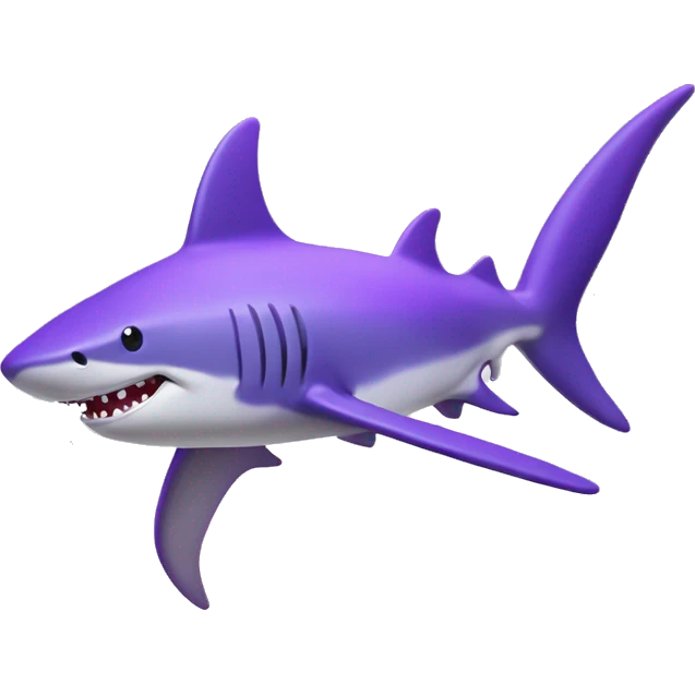 requin violet avec lunttes de solei emoji