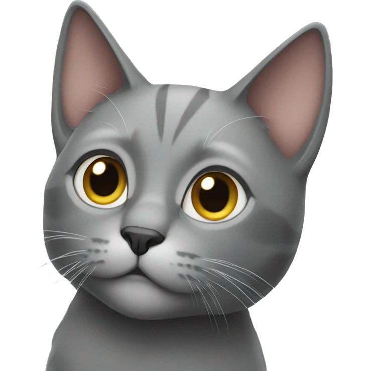 Grey cat emoji