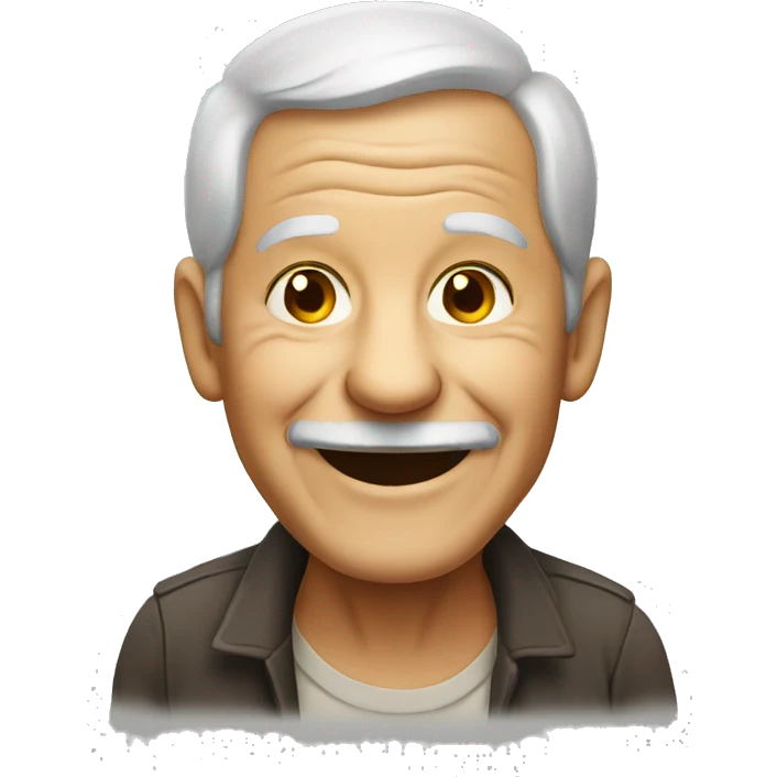 smiling old man portrait emoji