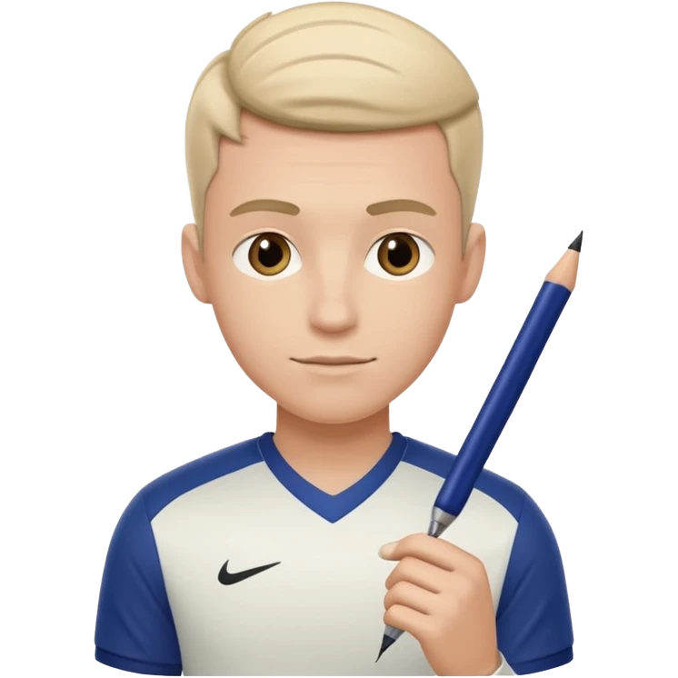 voetballer met stift die een handtekening schrijft emoji