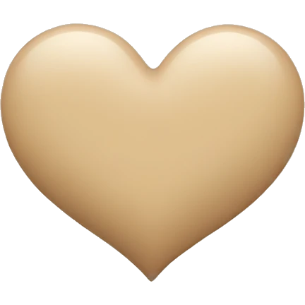 beige heart emoji