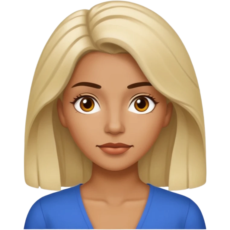 White Colombian woman with Breonna medium hair emoji