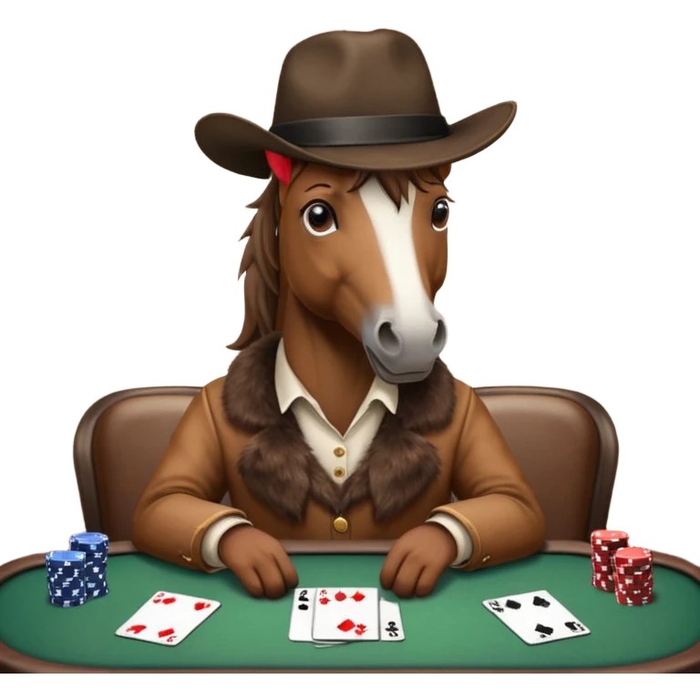 horse that is at table gambling emoji