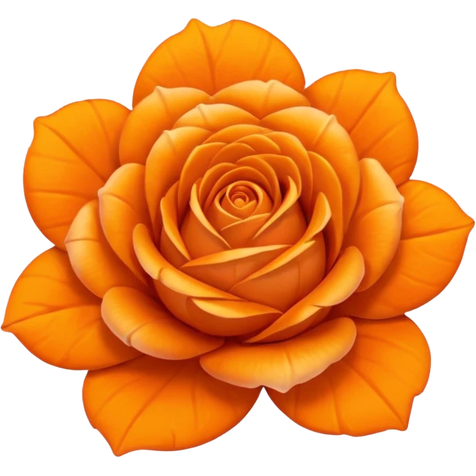 Snow rose orange emoji