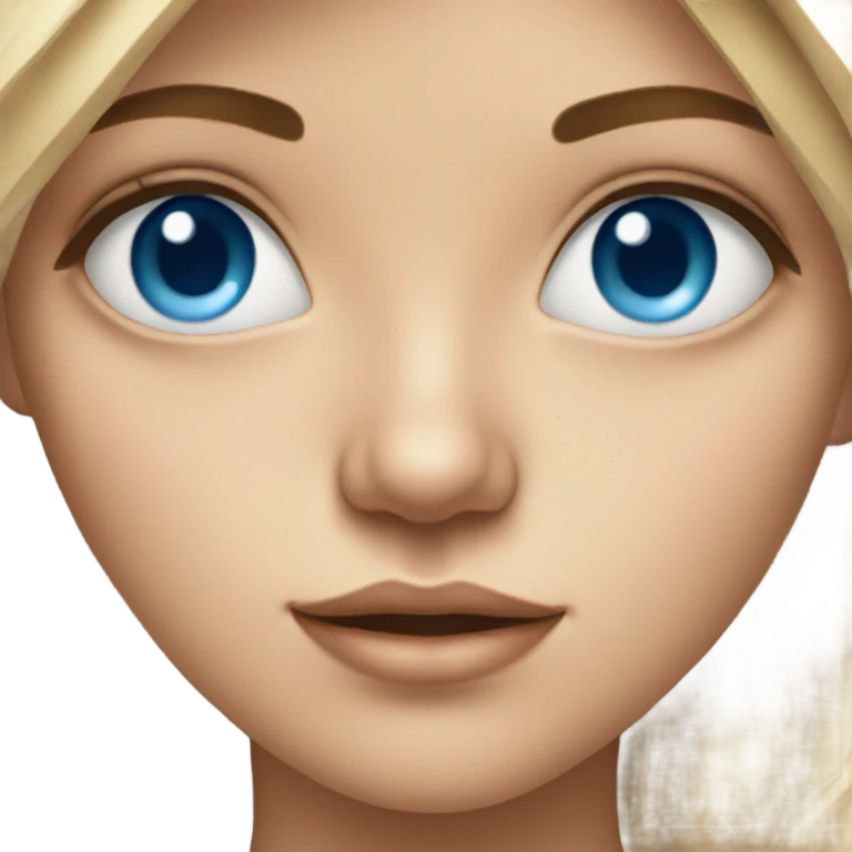 blue eyed girl portrait emoji