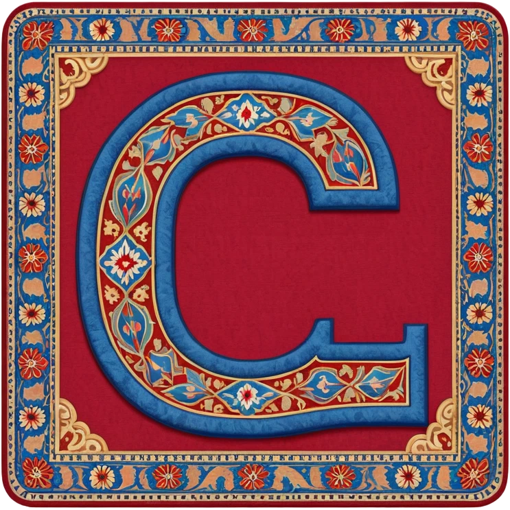  c made out of persian carpet texture emoji