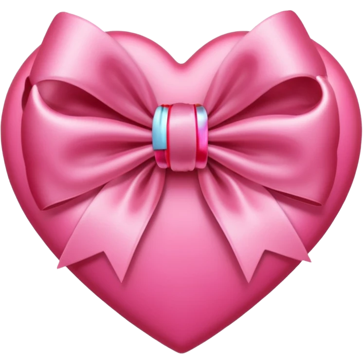 Pink  bow on heart emoji