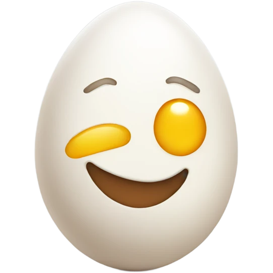 Egg with happy face emoji