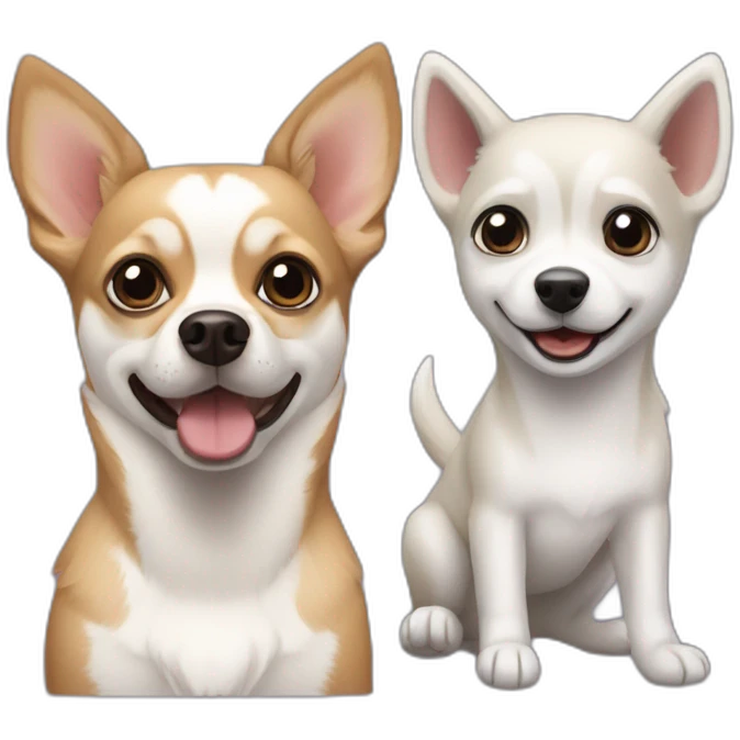 Chihuahua Dog and Husky Dog Mix emoji