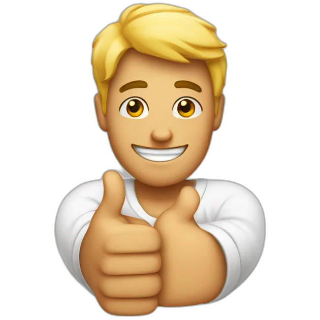 two thumbs up with arms crossed emoji