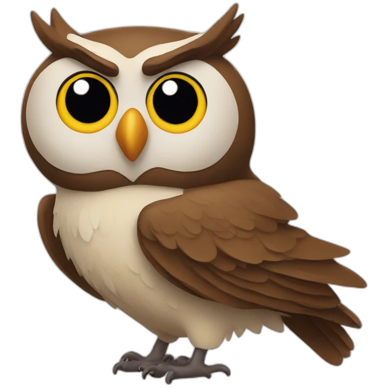 a goofy owl emoji