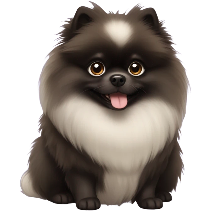 Dark Pomeranian emoji