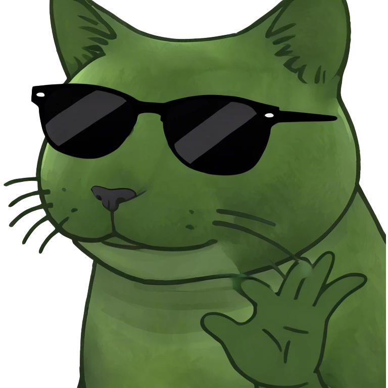 Cat with sunglasses emoji