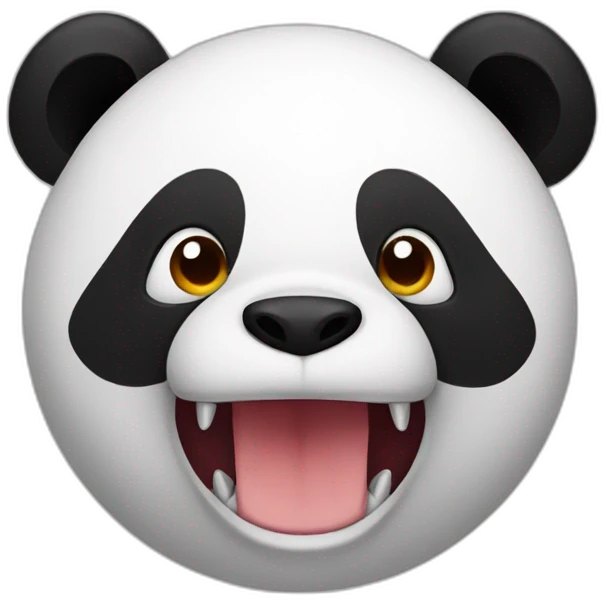 A panda bear mixed with a dino emoji
