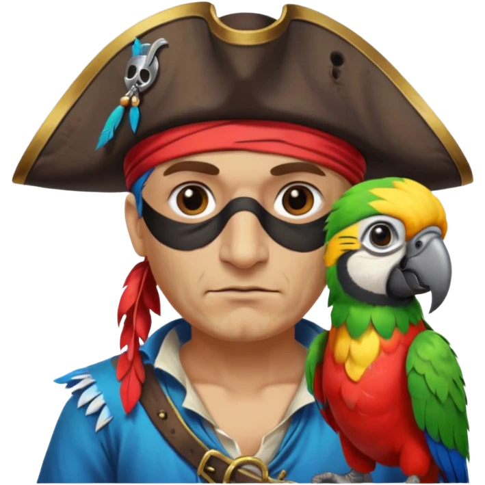 pirate and parrot emoji