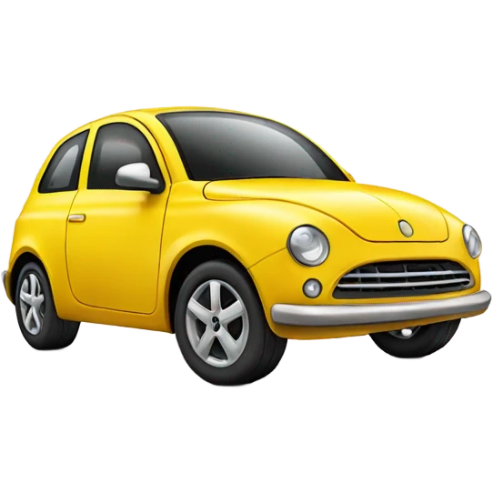 Yellow car with smiling face  emoji