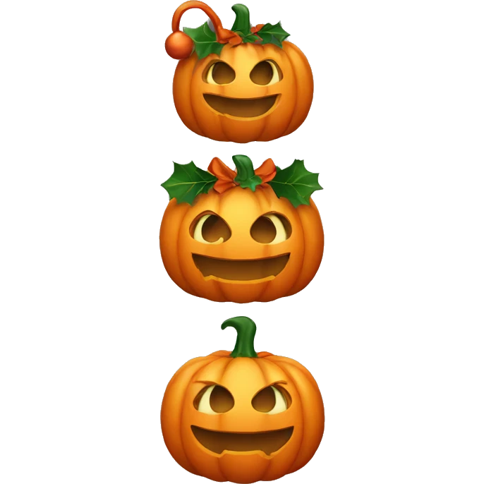 Christmas pumpkin emoji