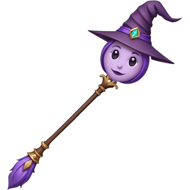 esoteric purple witch staff emoji