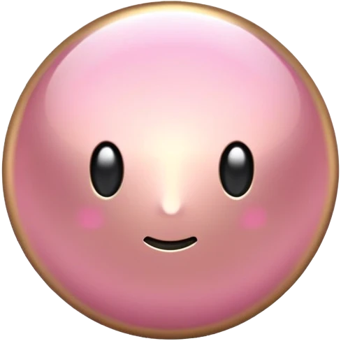 shiny pink gold dot emoji