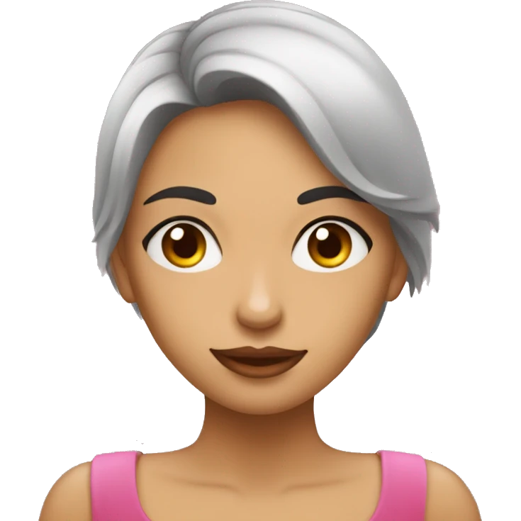 mujer morena con ojos de corazon emoji